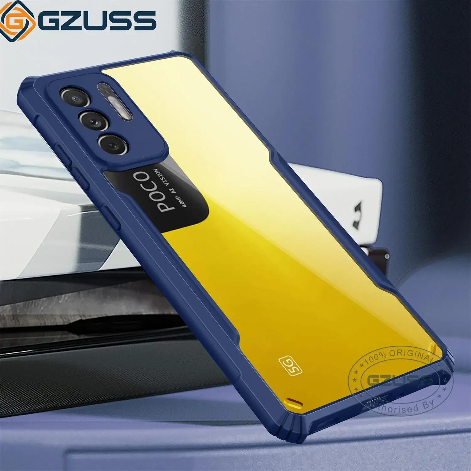 Противоударный прозрачный чехол GZUSS для POCO M3 Pro 5G X3 F3 NFC
