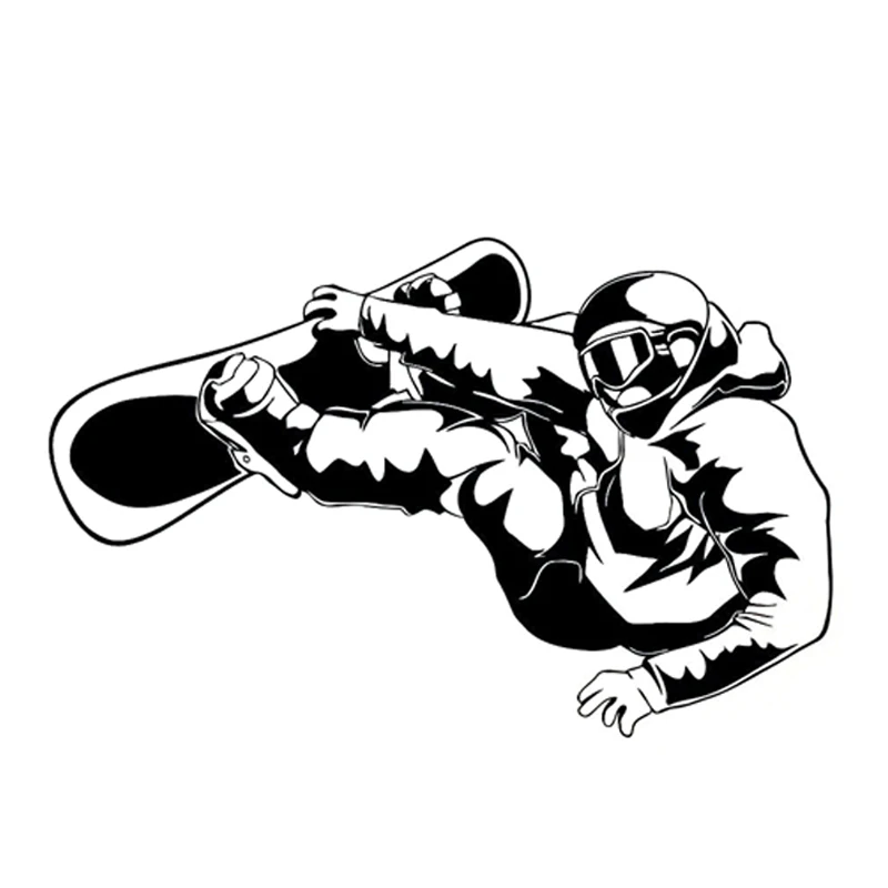 

Интересные оригинальные наклейки для экстремальных упражнений, сноубординга, черный/серебристый цвет, Виниловая наклейка для автомобиля, ...