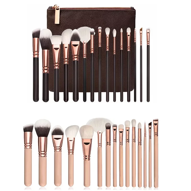 

NEW2023 15Pcs Makeup Brushes Set High Quality Foundation Powder Blush Eye Shadow Lip Blend Makeup Brush Set With Bag brochas maq