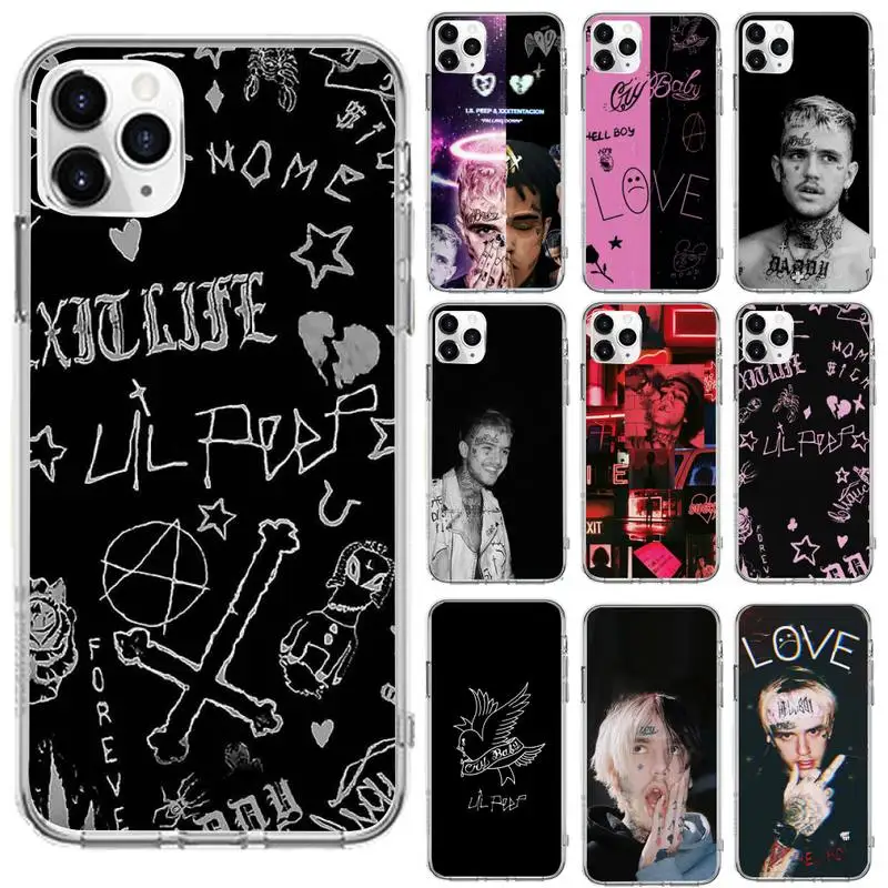 

Lil Peep Phone Case For iphone 13 12 11 8 7 plus mini x xs xr pro max Transparent soft