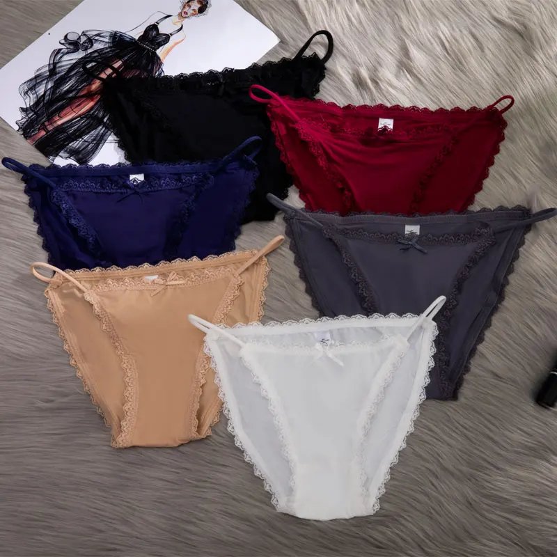 

Sexy Lace Women Underpants Low Waist Smooth Panties Seamless Comfortable Briefs Breathable Lingerie Female Underwear