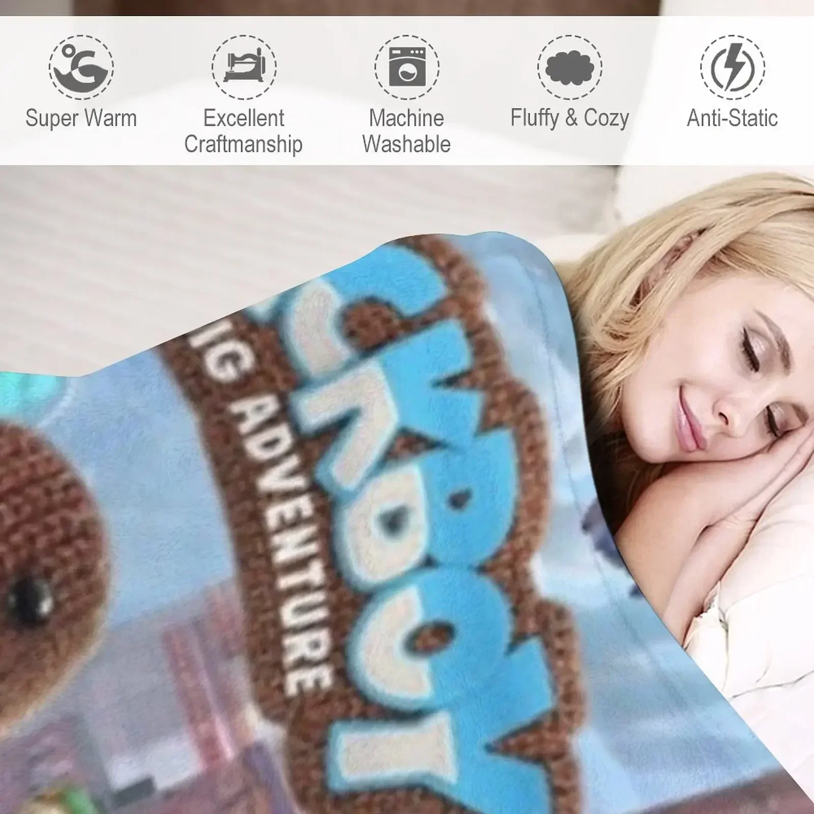 Одеяло Sackboy забавный подарок дизайнерские тяжелые одеяла для сна тонкие