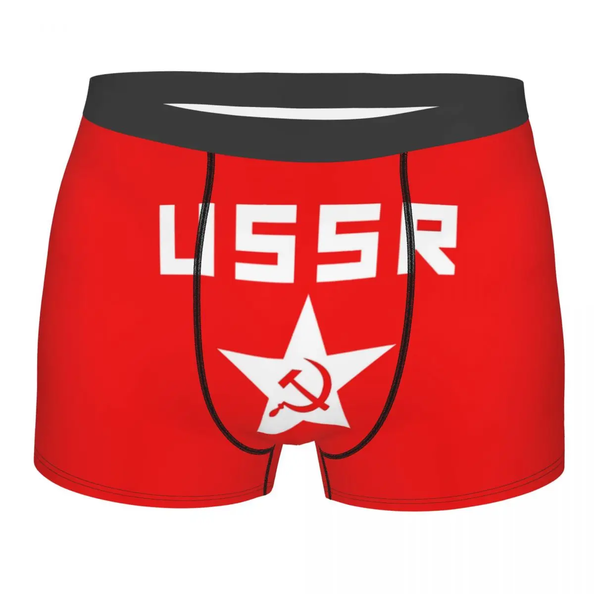

USSR Soviet Man's Boxer Briefs Russian CCCP Highly Breathable Underpants Print Shorts Birthday Gifts