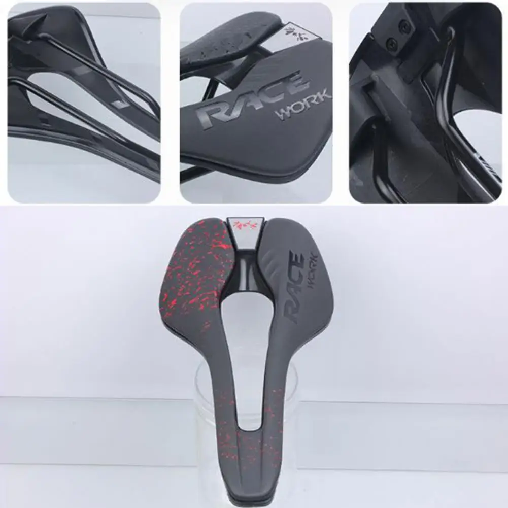 

Bicycle Saddle Hollow Bicycle Seat Breathable Good Toughness Letter Design Bike Cushion for Mountain Bike