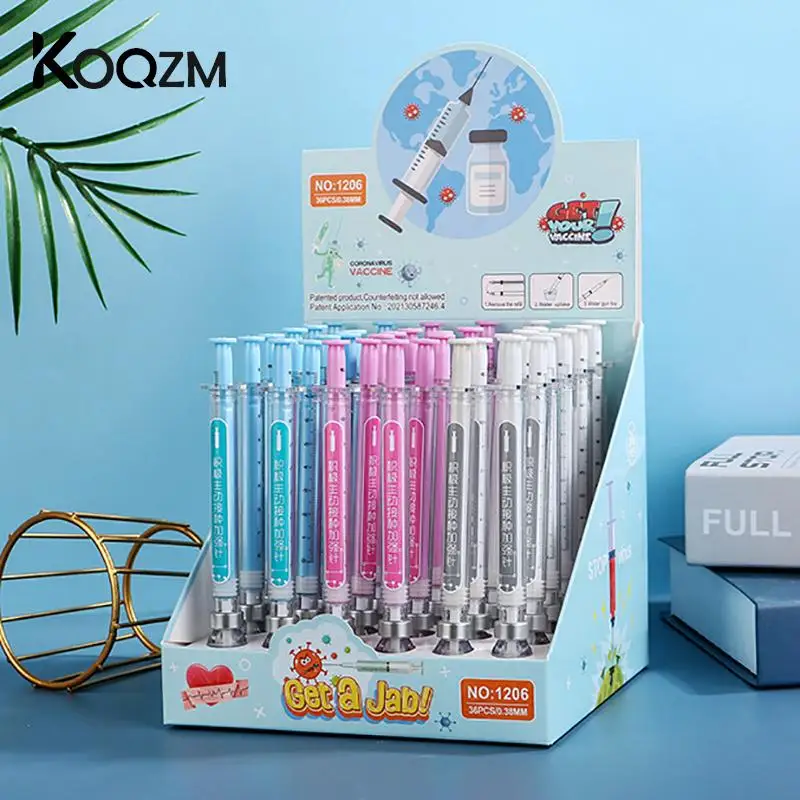 1Pcs Creative Syringe Modelling Neutral Pen Gel Signature Pens Students Nurse Gift Black Water Kawaii Student Stationery - купить по