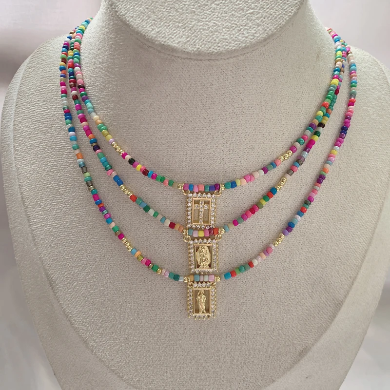 5 шт./партия ожерелья с подвеской Дева Мария Миюки