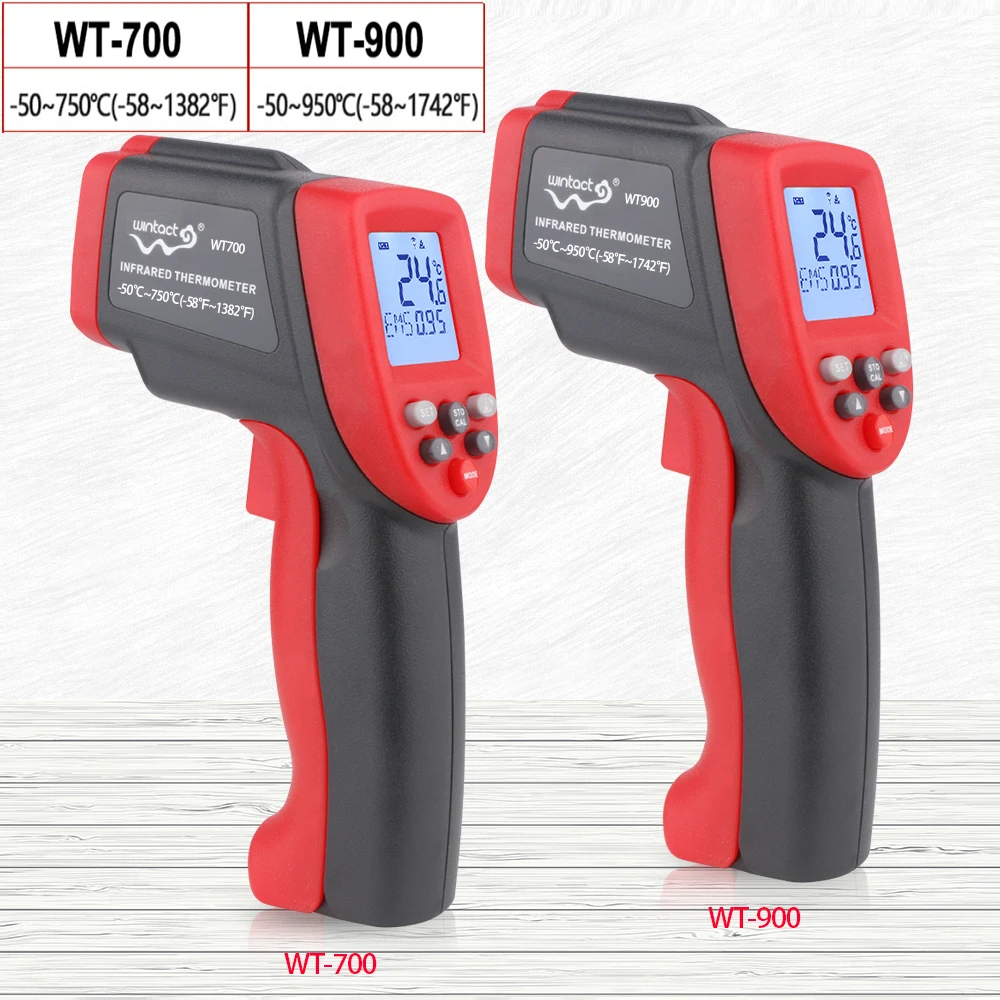 Цифровой инфракрасный термометр лазерный измеритель температуры WT700 WT900 w без