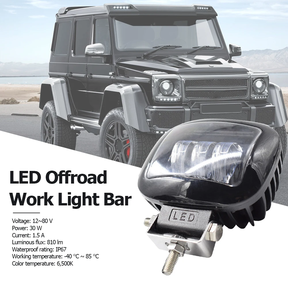 30 Вт точечный прожектор светодиодный внедорожный рабочий фонарь автомобиля