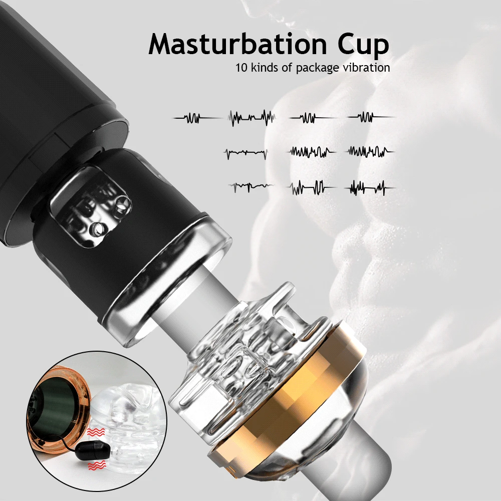 Мужской автоматический вращающийся ретрактабельный мастурбатор, имитирующий отсасывание и стимулирующий силиконовую вагину для массажа пениса вибратор-взрослый товар.