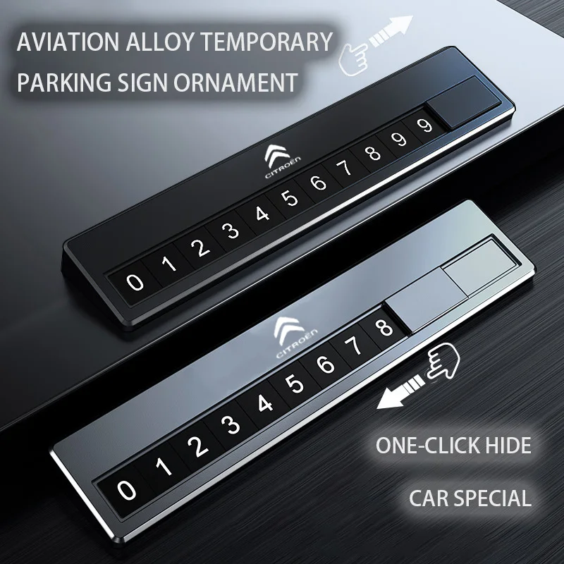 

Metal Car Temporary Parking Sign DIY Logo For Citroen C1 C2 C3 C4 C5 C6 C8 C4L DS3 DS4 DS5 LS 2CV Cactus Accessories 2023 Key