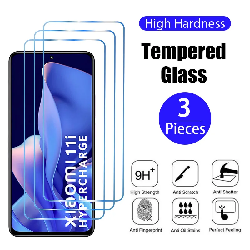 

3PC Protective Glass for Xiaomi Mi 10 11 Lite 9T 10T 11T Pro Tempered Glass for Xiaomi Poco M3 M4 Pro F2 Pro F3 GT X3 X4 Pro C31
