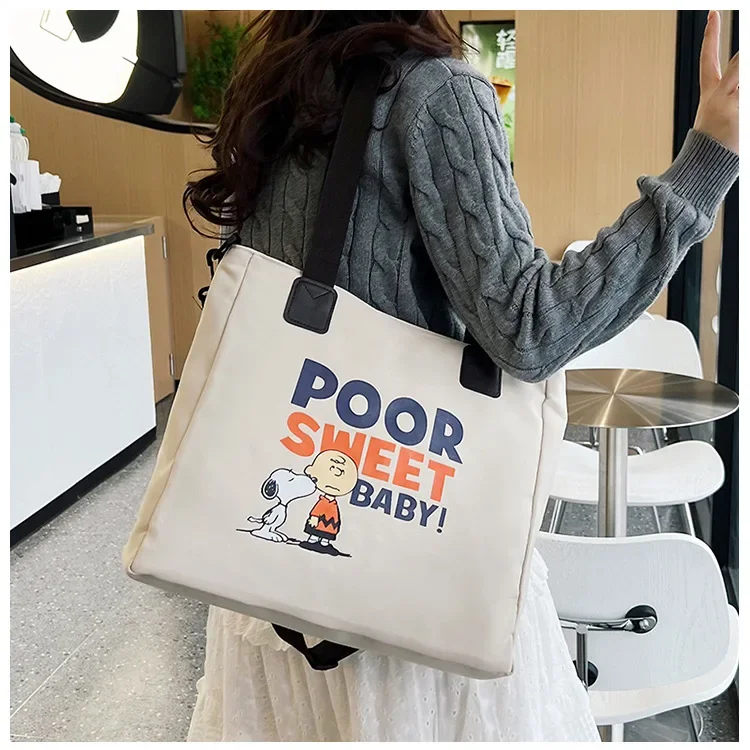 Сумка на плечо Snoopy для женщин простая Универсальная Портативная Сумочка покупок