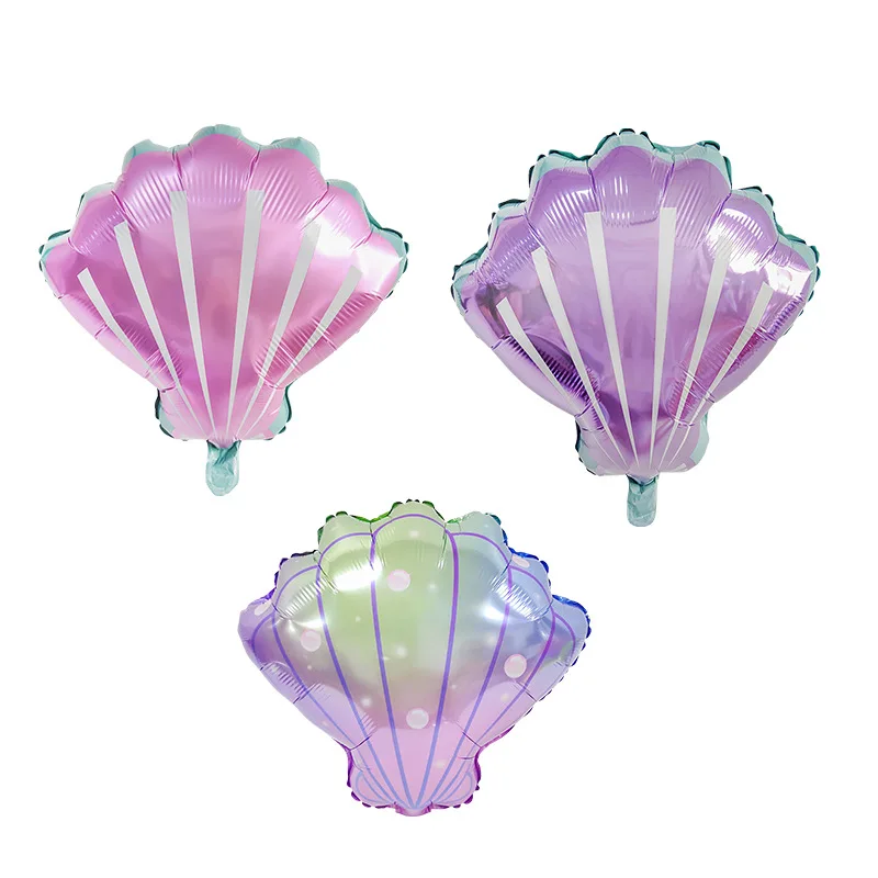 

1pc Mermaid ocean shell Party Supplies Mermaid Tail Balloon Sea animal Party globos Baby Shower Girl Birthday Party toys
