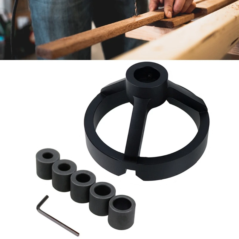 

Aluminum Alloy Woodworking Tools Set Woodworking Vertical Punch 6/7/8/9/10mm Pocket Hole Jig Positioning Woodworking M4YD