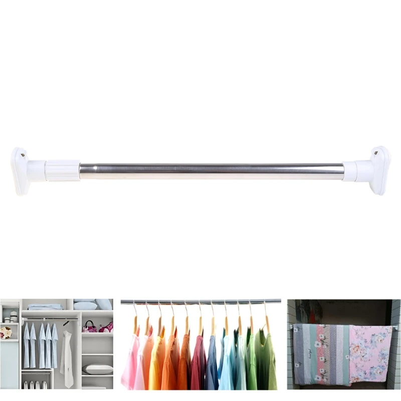 

Раздвижные Телескопические стержни для душевой занавески, рейки для одежды, органайзер-стойка для гардероба