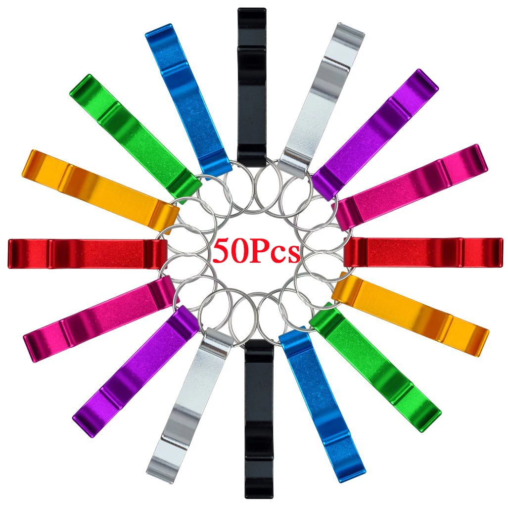 50 шт. 9 цветов металлическая открывалка для бутылок отдельный брелок ключей
