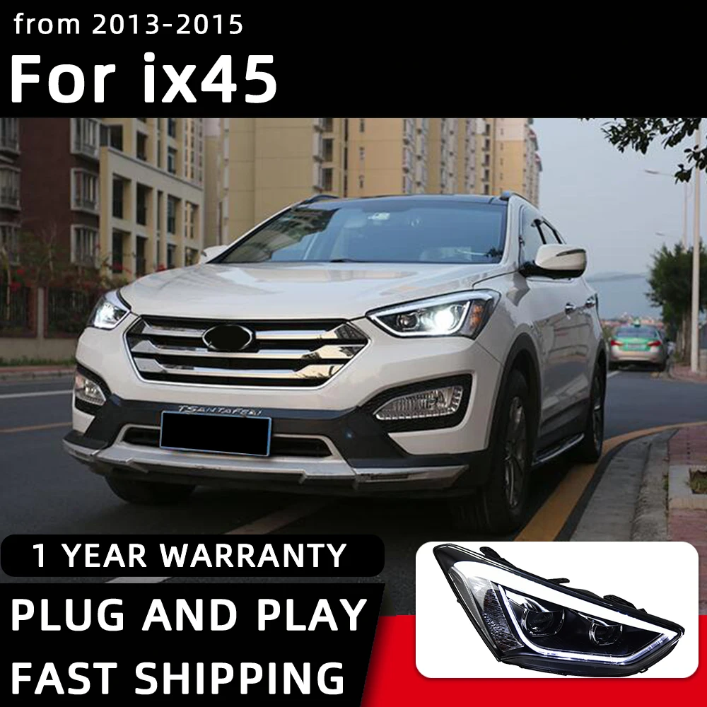 

Стайлинг автомобиля, фары для Hyundai ix45 Santa fe Santafe светодиодный, фары 2013-2017, фары головного света, дневные ходовые огни, автомобильные линзы