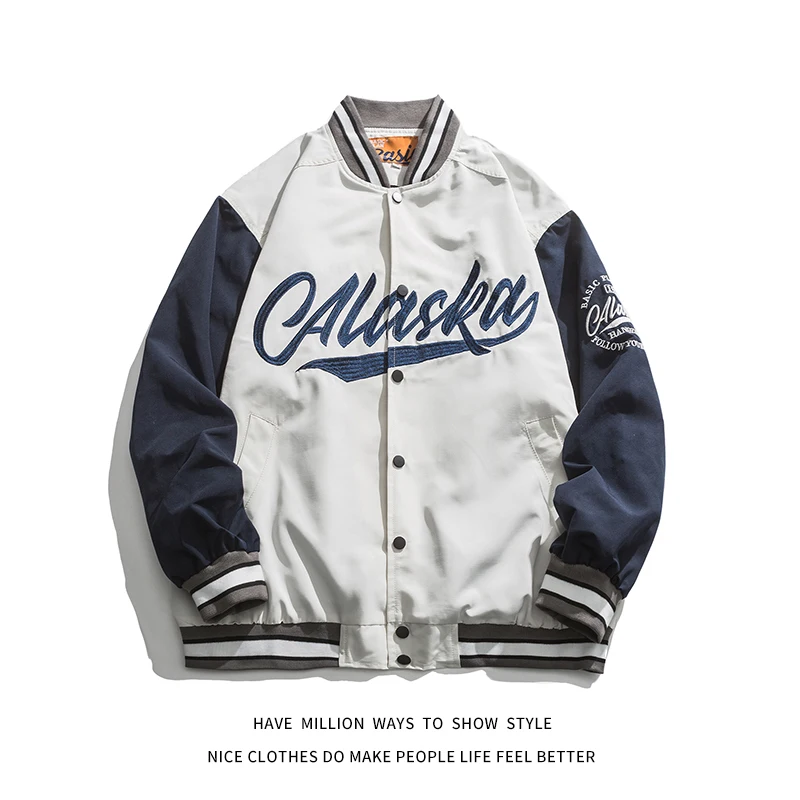 Мужская бейсбольная светильник тка-бомбер с вышивкой и надписью куртка-оверсайз