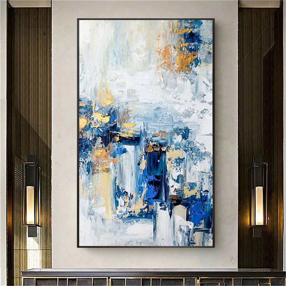 

high quality Hand Painted Modern wall Picture Abstract Palette Knife Oil Painting on Canvas Wall Art For Home Decor Living Room