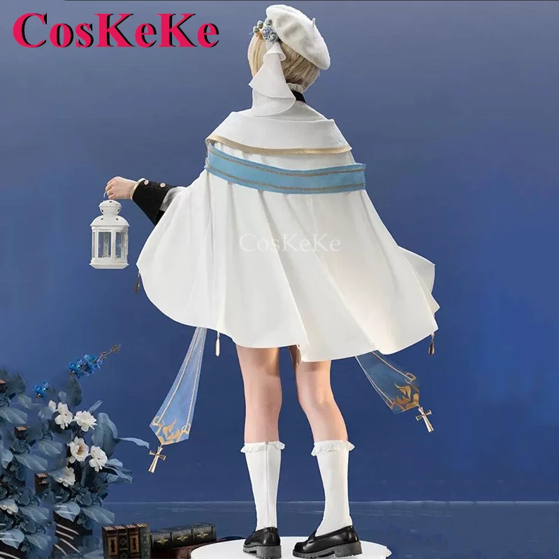 CosKeKe Freminet Косплей Игра Genshin Impact Костюм Чистая Белая Мелодия Великолепная Униформа