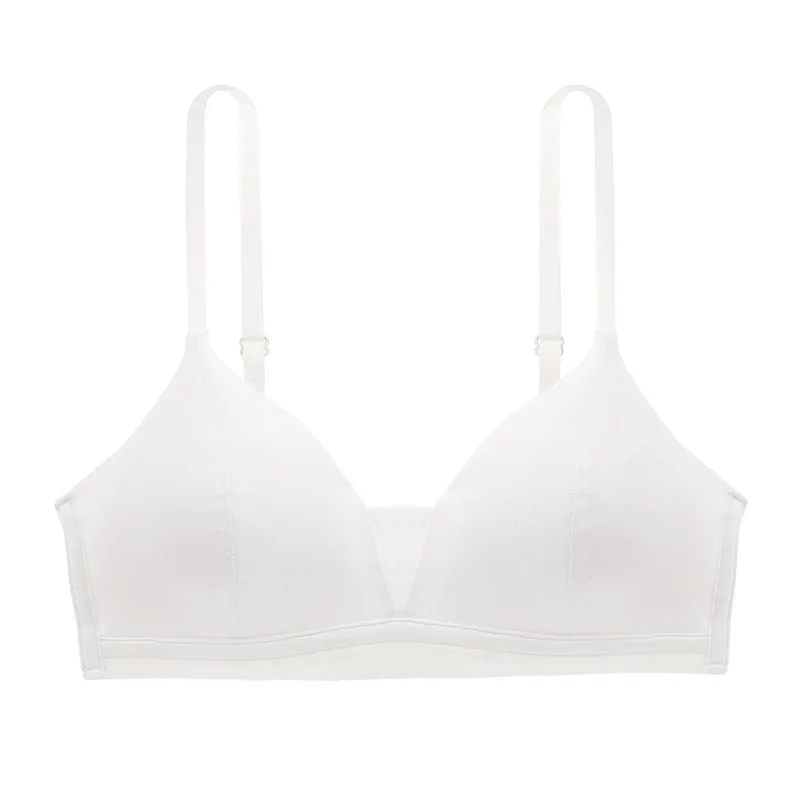 Roseheart Sexy Bralette Wireless Seamless Cotton Cup A B Student Padded Cotton Female Small Chest Underwear Maiden Bra for Women