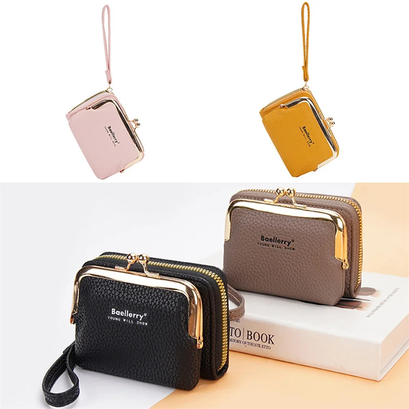 

New Women Short Wallets High Quality Zipper Organ Card Bag Brand Female Purse Coin Pocket PU Leather Small Women's Wallet