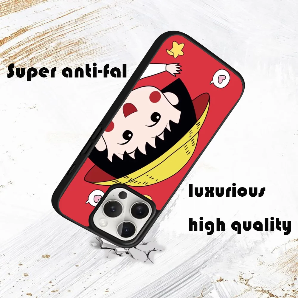 Чехол для телефона Catoon C-Chibi M-Maruko-Chan iPhone 16 15 14 13 12 11 Pro Max Plus Mini PC Mirror модный чехол