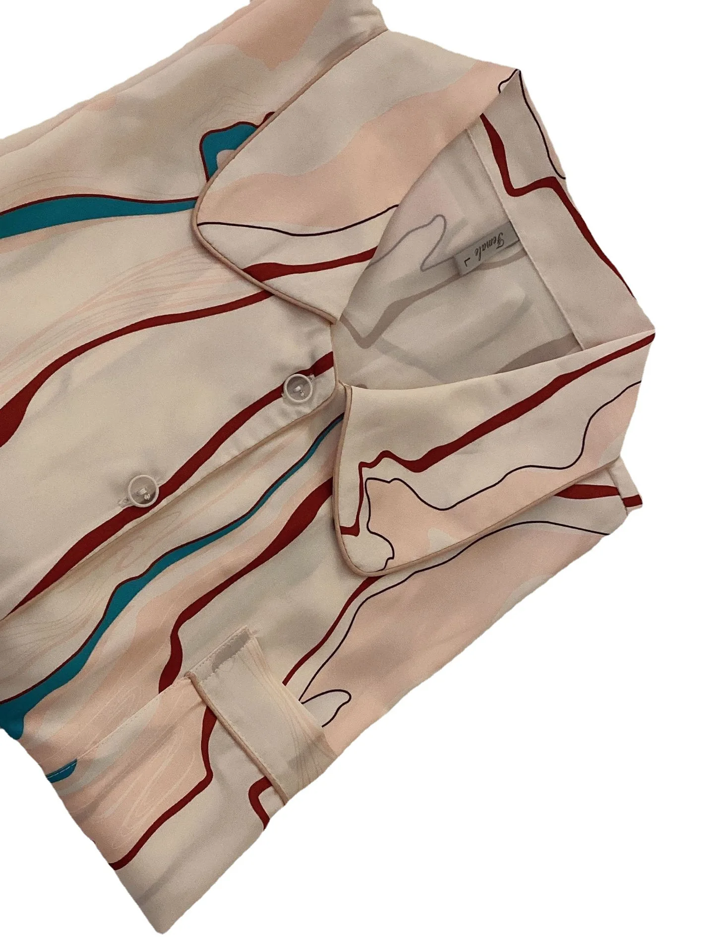 Korean Style Advanced Sexy Ice Silk Pajamas Women's Loose Drooping Ice Silk Home Wear Long Sleeve Sleepwear Women