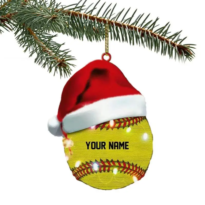 

Sports Christmas Ornaments Baseball Mitt Pendant For Tree Sports Game Theme Novelty Decorative Gift Boy Men Christmas Balls Part