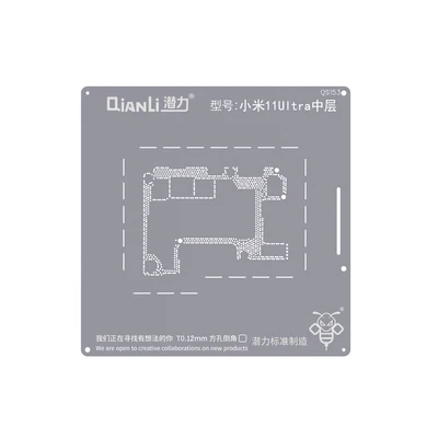 Трафарет Qianli среднего слоя, трафарет для пайки, Оловянная посадочная сетка для Redmi K30 Pro, Xiaomi 9 Pro, Mi 11 Ultra 10U