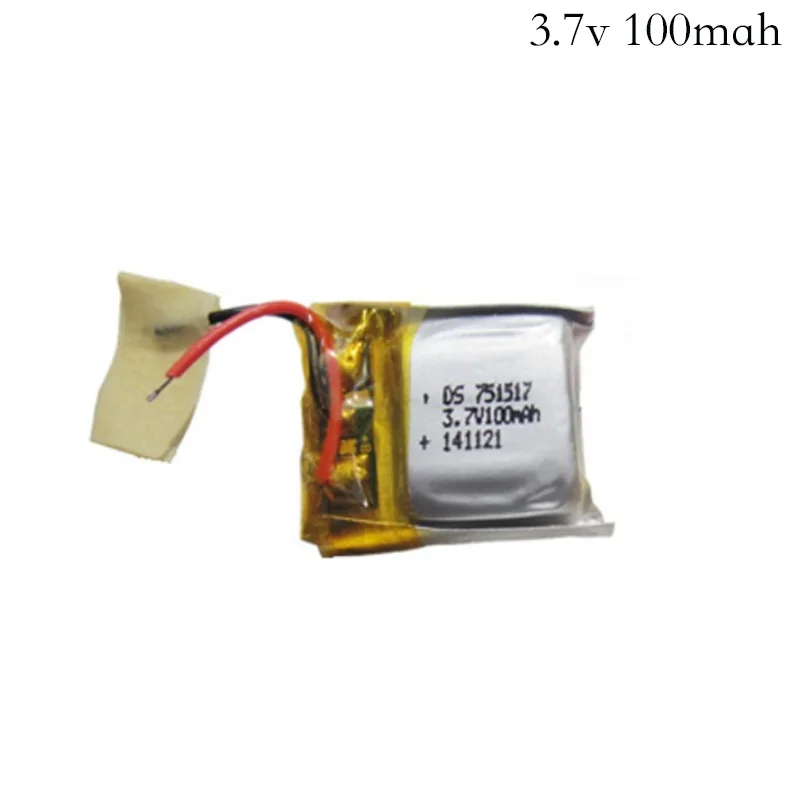 3 7 v 100mah 751517 для Cheerson CX-10 CX10 CX12 JJ820 V646 V676 JJ810 RC Quadcopter V вертолет Li-po батарея 30C