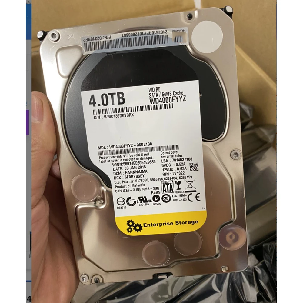 WD4000FYYZ 4T 3.5" Monitoring Desktop Hard Disk Enterprise Server 7200 RPM | Drive
