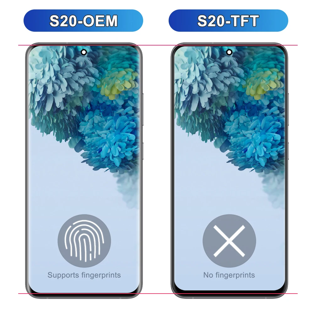 Фото TFT LCD-дисплей для Samsung Galaxy S20 G981F G980 G980F/DS, сенсорный экран в сборе с рамкой, замена дисплея №4