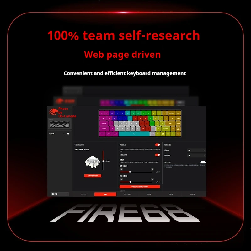 Механическая клавиатура MADLIONS Fire68 Pro Классическая Проводная игровая с магнитными