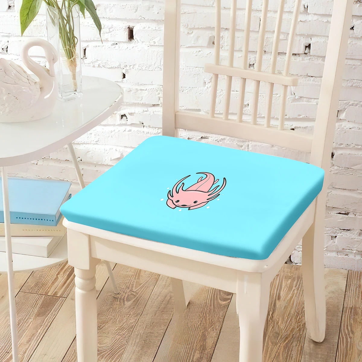 

Розовые декоративные подушки для стульев с мультяшным принтом Axolotl, оснащенные невидимой молнией, для взрослых