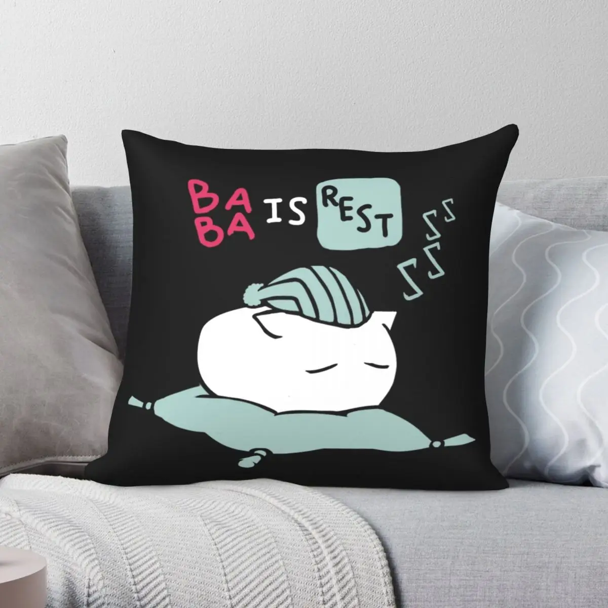 

Baba Is Rest zzzzzzzzz чехол для подушки из полиэстера и льна