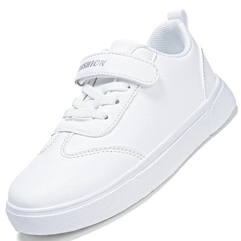 

Platform PU Leather Children's Sneakers 2022 Autumn New Designer Kids Sport Shoes White Black Toddler Girls Boys Casual Running