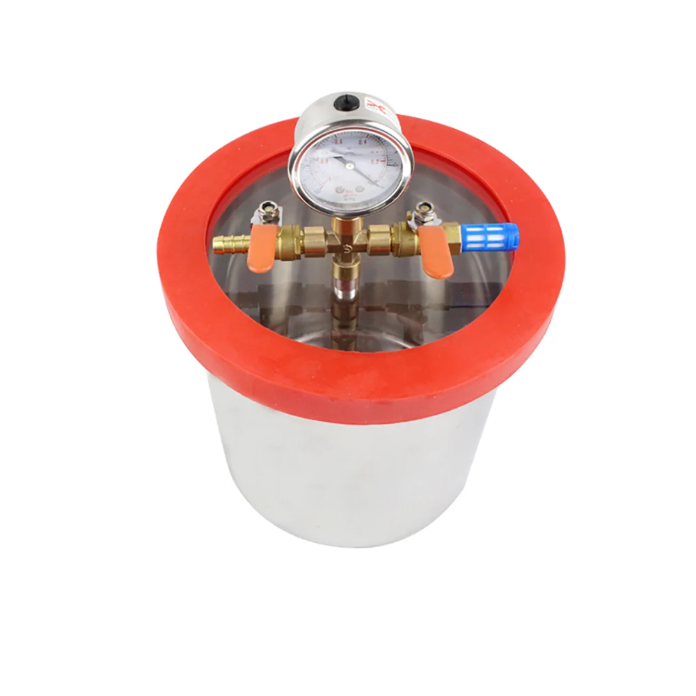 Вакуумная камера из нержавеющей стали для дегазации 20x20 см 6 л вакуумный