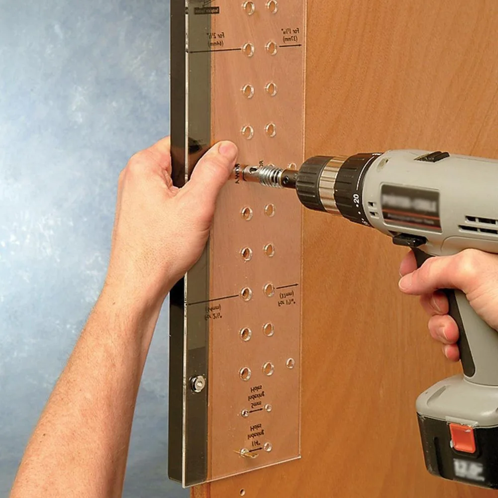 

Reaming Cabinet Door Multifunctional Tool Woodworking Shelf Pin Bit Mini Home Furniture Hinge Mounting Drilling Jig Projects