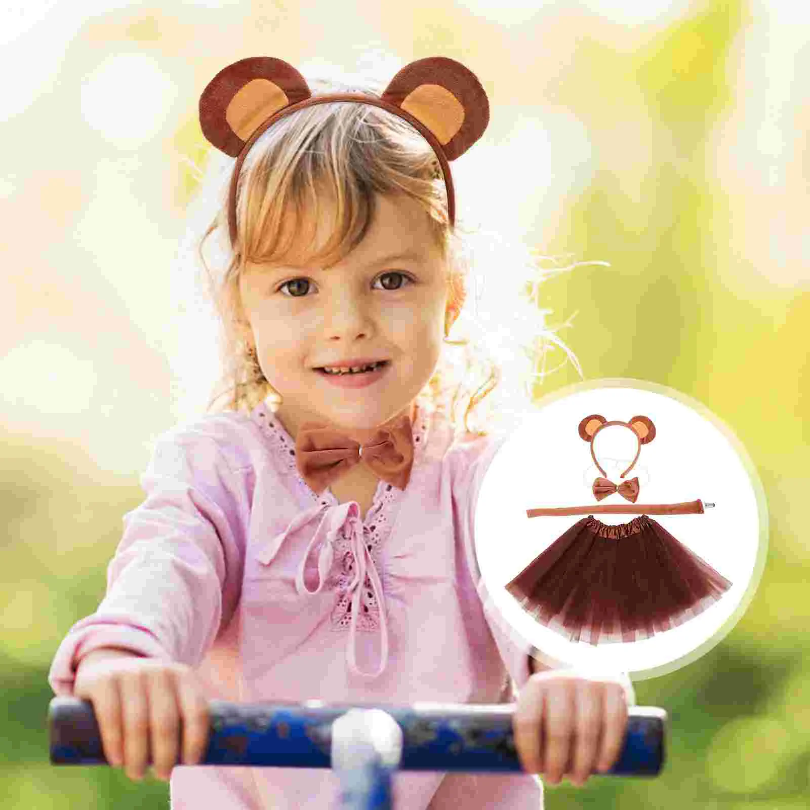 

Юбка-пачка для девочек, Аксессуары для платья, одежда, марлевый костюм медведя, детская заколка для волос