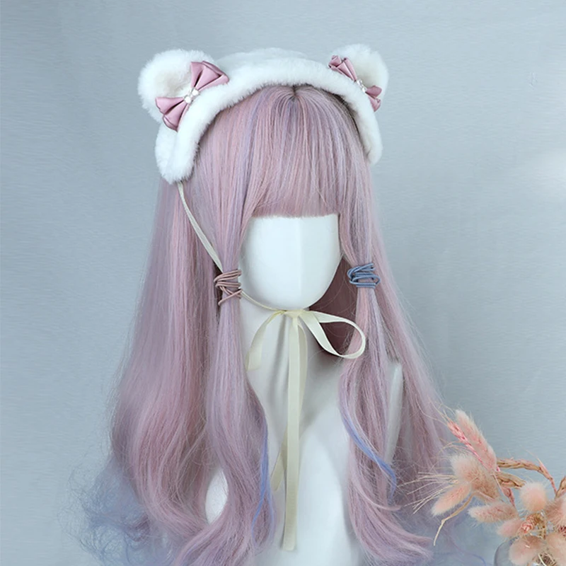 

Cute Bear Ears Headbands Lolita Hair Accessories Animal Ears Headband Women Girls Bow-knots Bear Hairband Sexy Cosplay Role Play