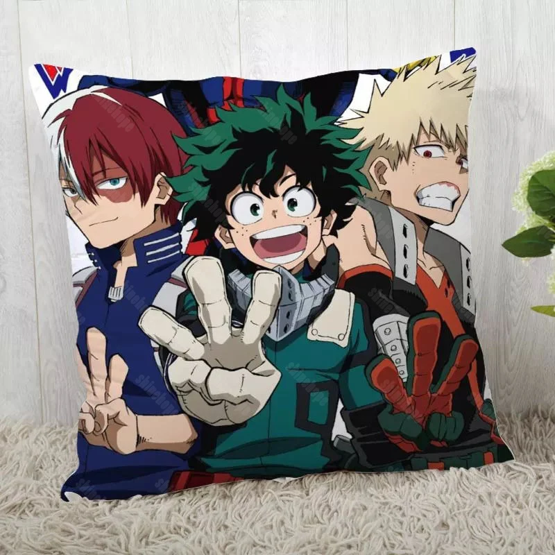 

Pillowcase My Hero Academia Printed Pillow Cover Anime Grils Home Textiles Decorative Pillowcase Customize Gift 45x45cm A19.11.8