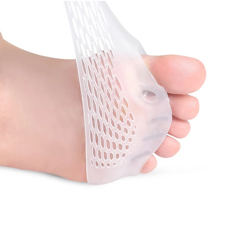 2PCS Foot Care Silicone Women High Heel Shoes Foot Blister Toes Insert Gel Insole Pain Relief Honeycomb Fabric Forefoot Pads