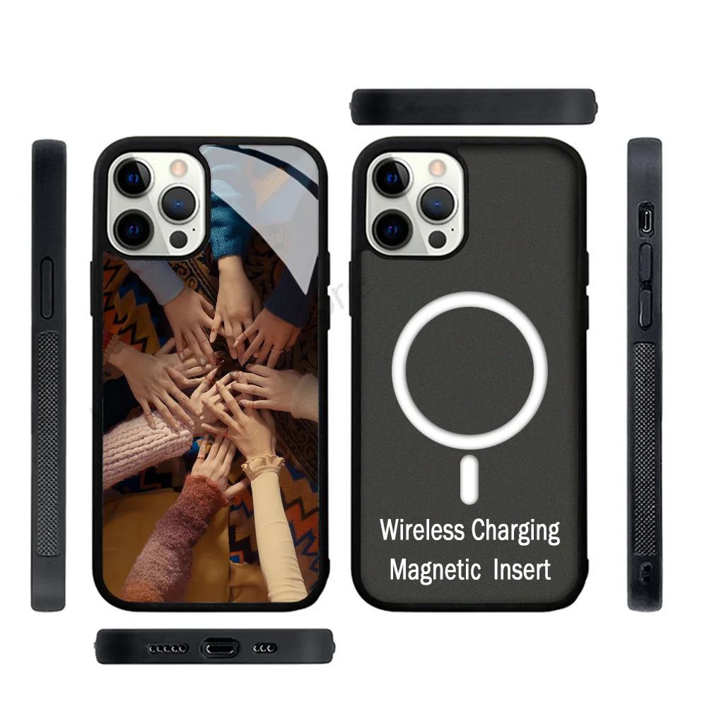 Чехол для телефона Kpop с Т-дважды девочек Сильный магнитный чехол IPhone 15 14 13 Pro Max 11 12