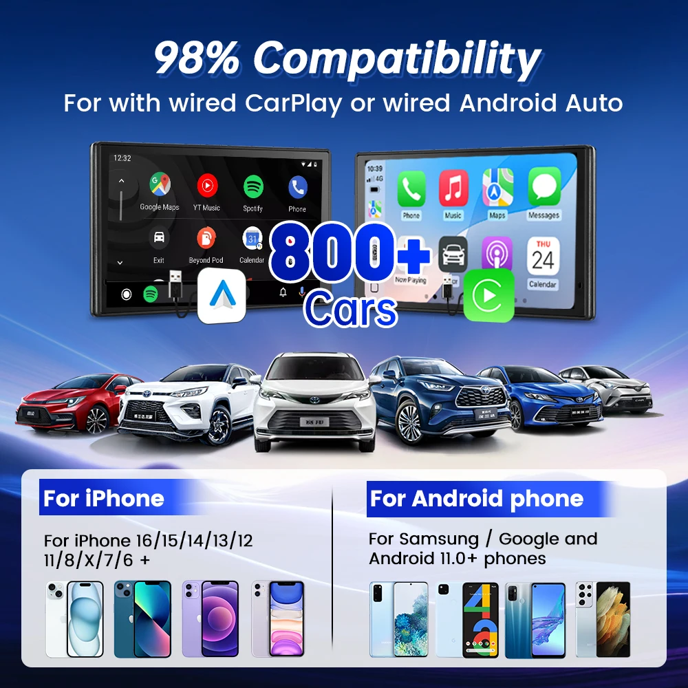 Фото Беспроводной адаптер CarlinKit MINI Ultra 3, проводной к беспроводному Android Auto Box, USB-ключ Plug and Play, Wi-Fi, автоматическое подключение №5