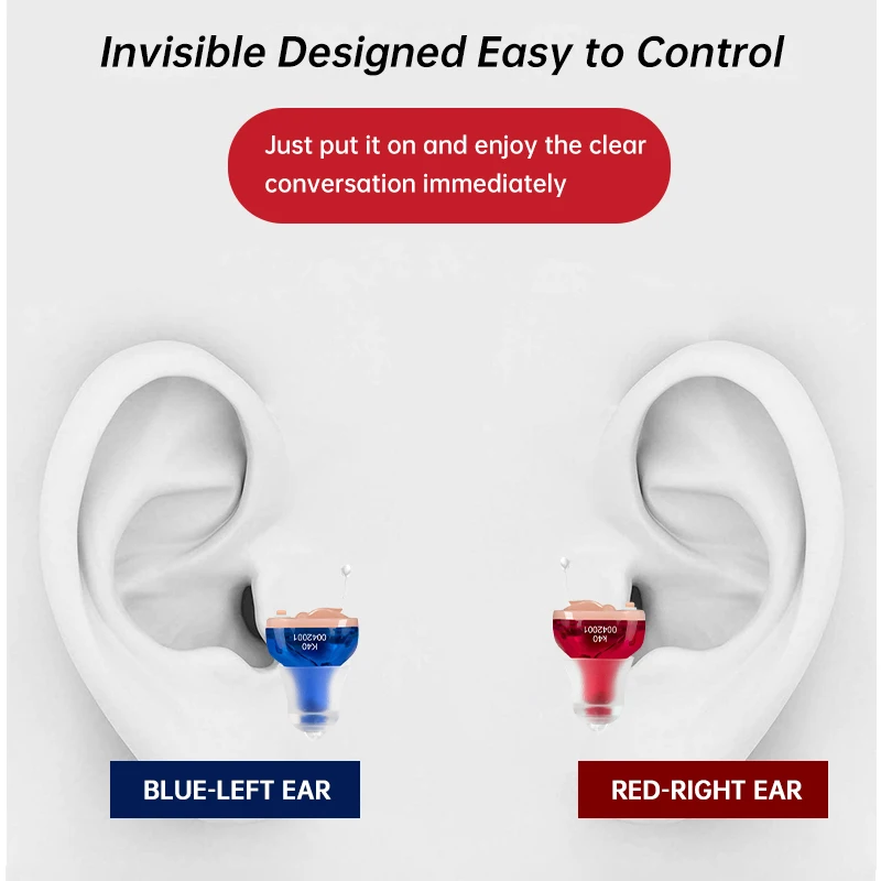 SE41 4-канальный цифровой мини-слуховой аппарат CIC для пожилых батарей невидимый