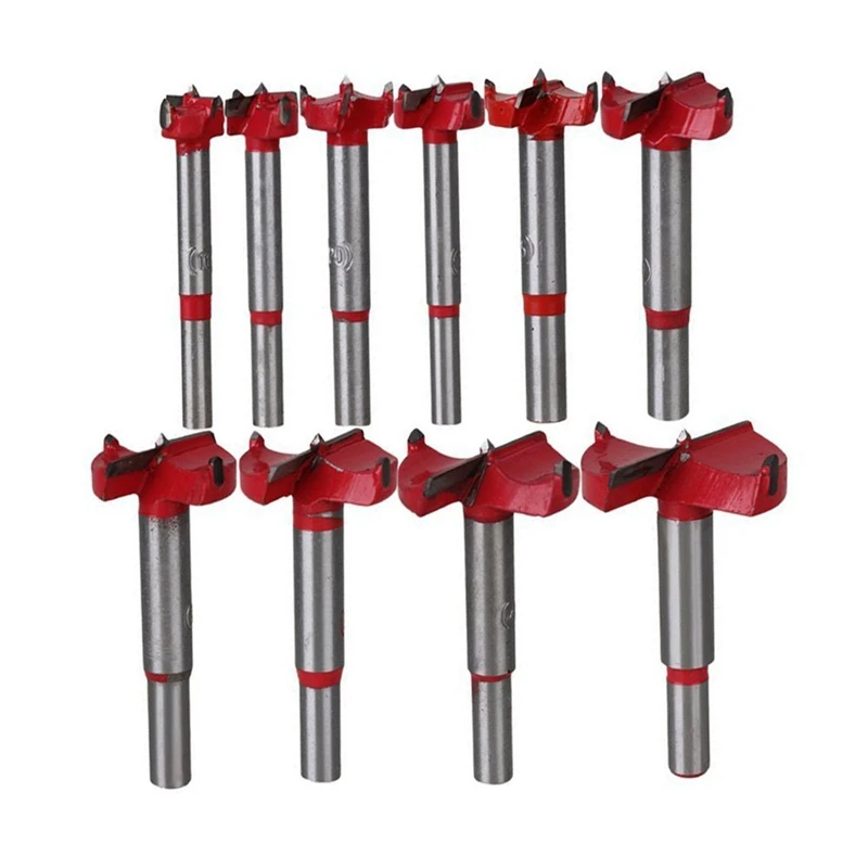 

10Pcs Professional Forstner Drill Bit Set Woodworking Hole Saw Wood Cutter, Alloy Steel Wood Drilling Woodworking Hole Boring Bi