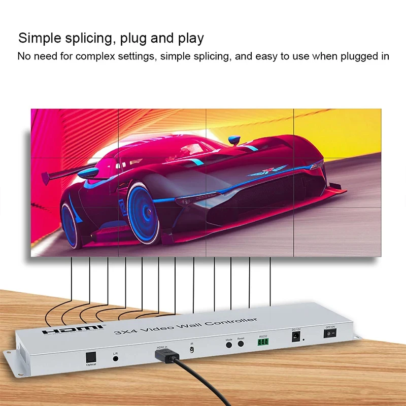 Фото Контроллер видеостены HDMI 3x4, 2x2, 2x3, 2x4, 3x3, 3x4, 2x5, 2x6, 1x3, 1x4, 1x5, 3, 4, 6, 8, 9, 12, процессор для видеостен, сплайсер для ТВ-экранов №2