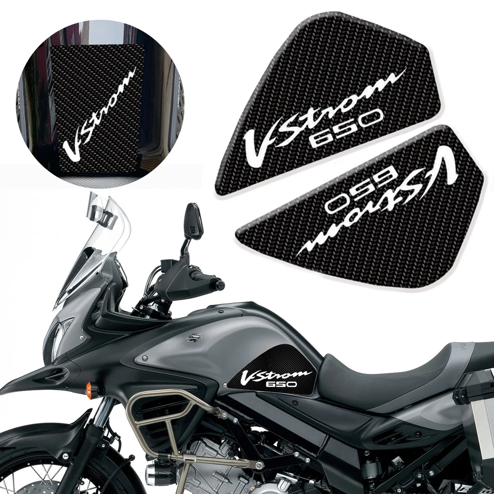 

For Suzuki V-Strom 650 DL650 V-strom650 DL 650 VStrom Motorcycle Anti-slip Tank Pad Sticker Pad Side Gas Kneepad Protector 3D