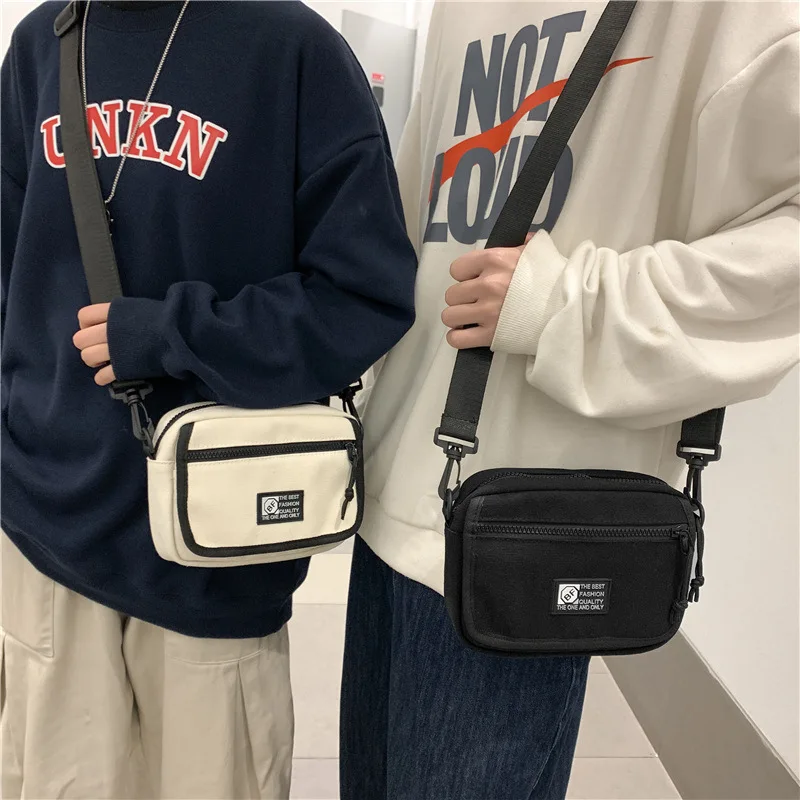 

Fashion Canvas Crossbody Bags for Student 2022 Cheap Women's Bag with Free Shipping Small Men Shoulder Cotton Cloth Mobile Bag